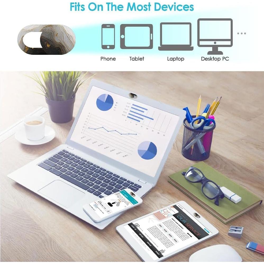 Cubiertas de Cámara para Laptop SZJINXU 3 Piezas Ultra Delgadas