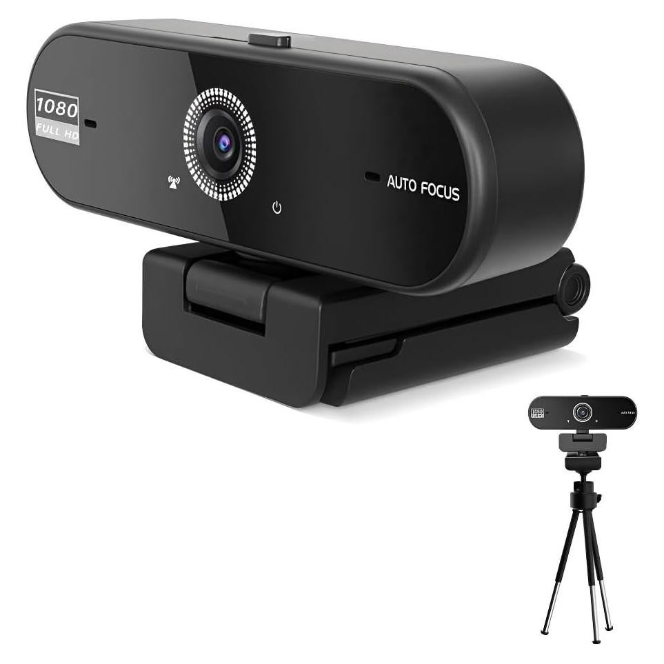 Webcam Hprosper 1080P Full HD con Micrófono y Trípode