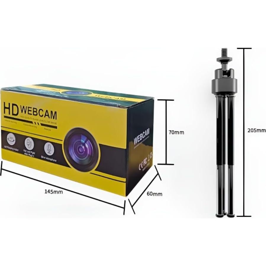 Webcam Hprosper 1080P Full HD con Micrófono y Trípode