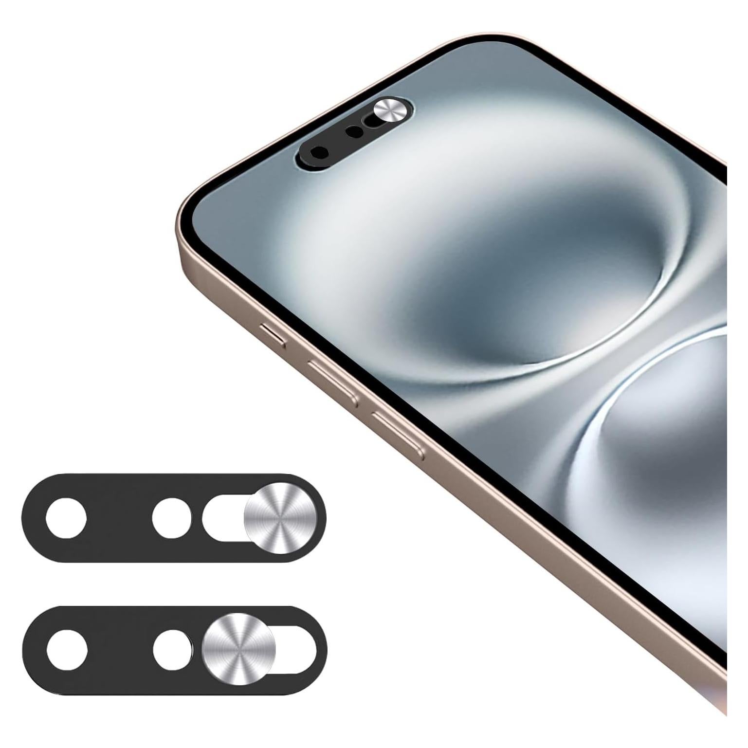 Cubierta de Cámara Frontal EYSOFT para iPhone 16 - 2 Paquete Plata