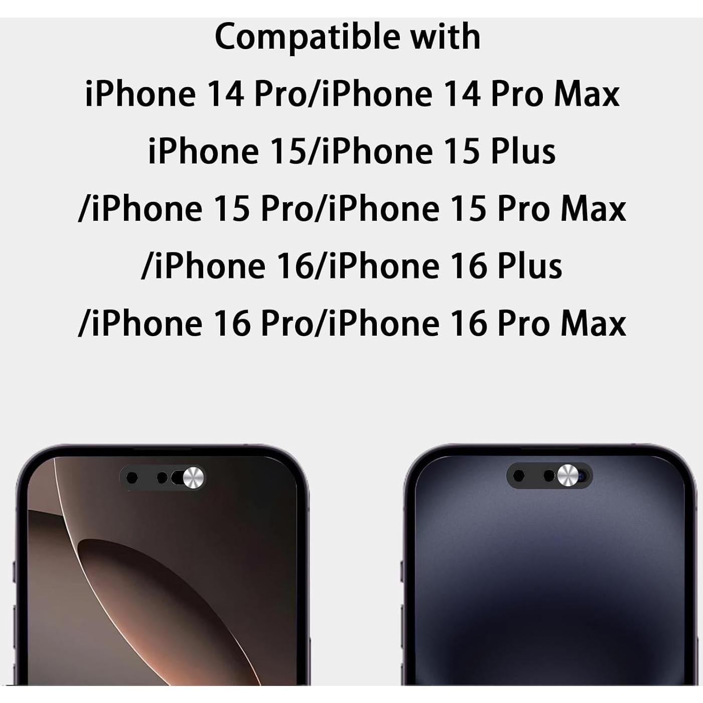 Cubierta de Cámara Frontal EYSOFT para iPhone 16 - 2 Paquete Plata