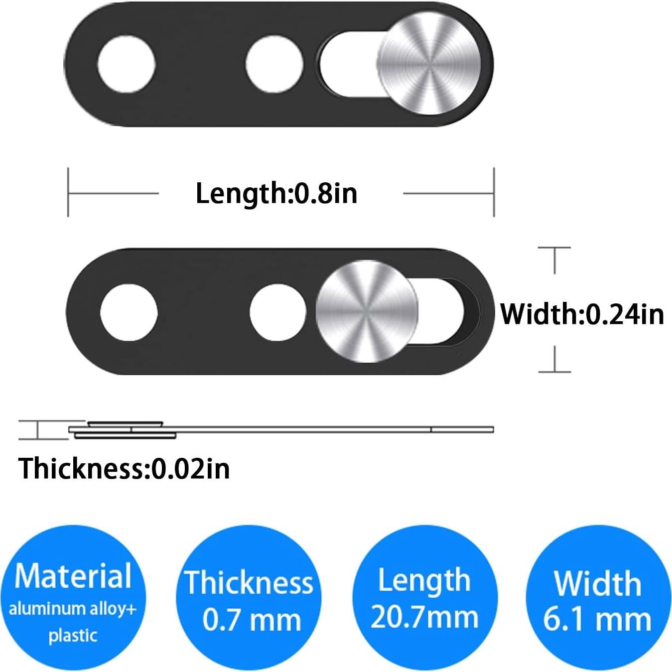 Cubierta de Webcam EYSOFT para iPhone 14/15 - Paquete de 2