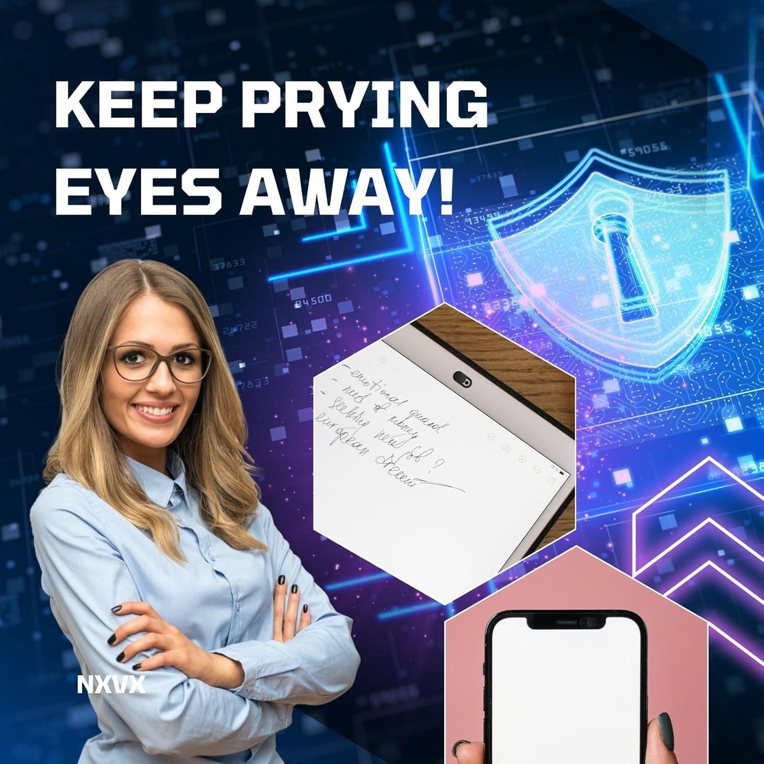 Cubierta de Webcam Deslizante NXVX - 2 Paquete Blanco Ultra Delgado