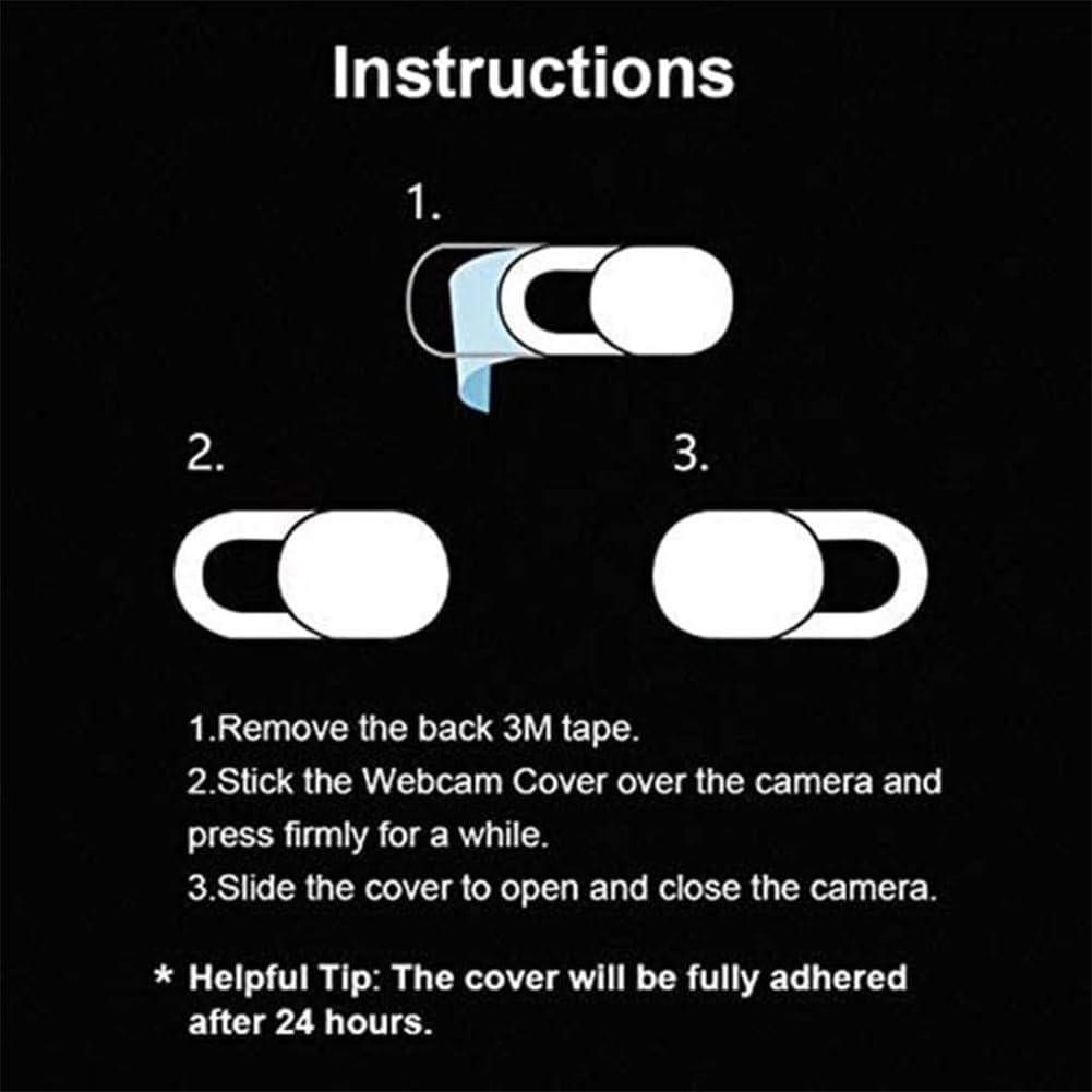 Cubierta de Webcam Much Hotter Negra Ultra Delgada 0.03 cm