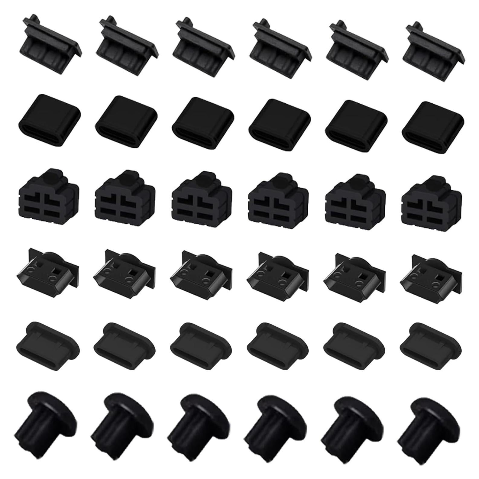 Kit 36 Tapas de Puerto USB PoParttg - Protección Antipolvo
