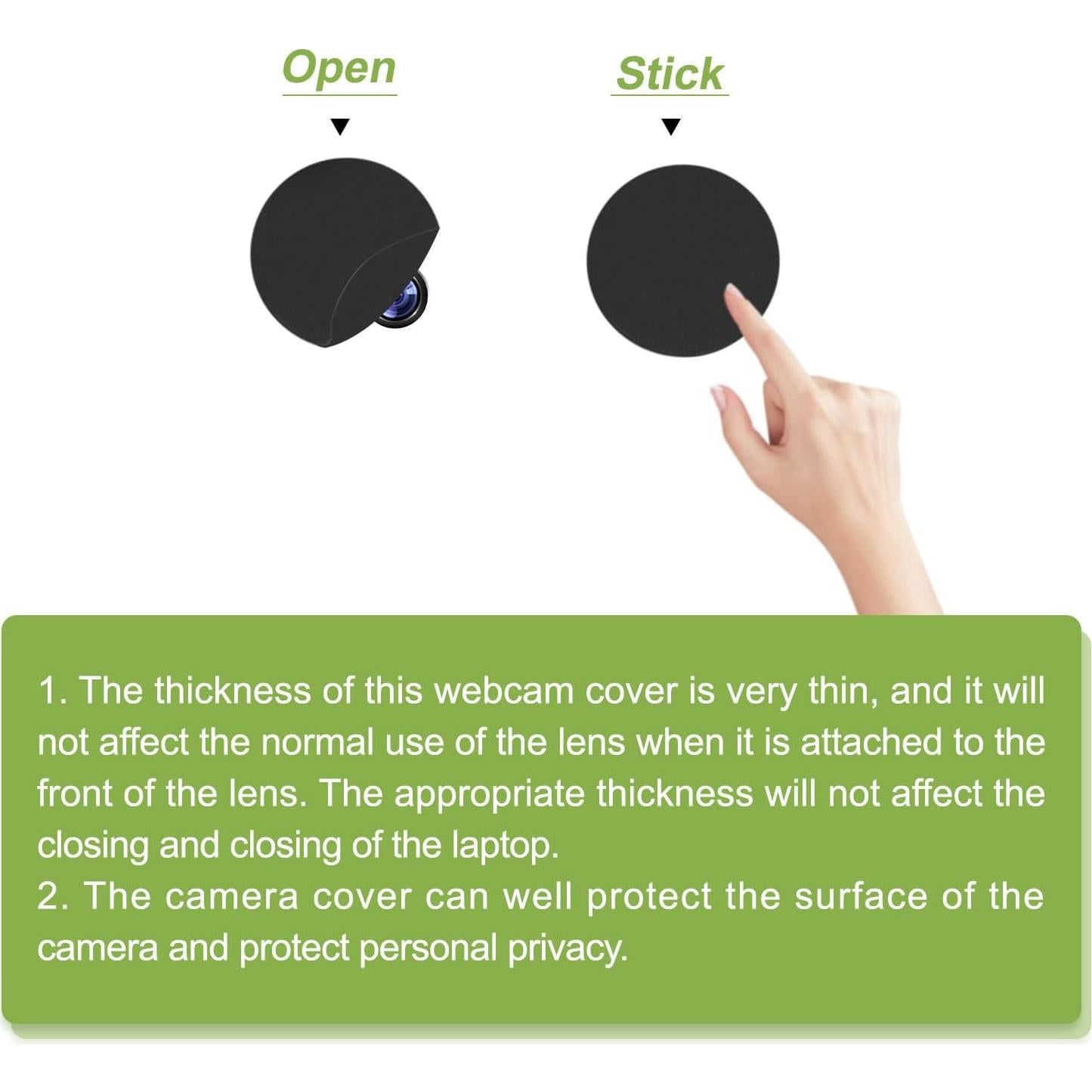 Cubierta de Webcam MECCANIXITY 0.3mm Negra 25 Paquete