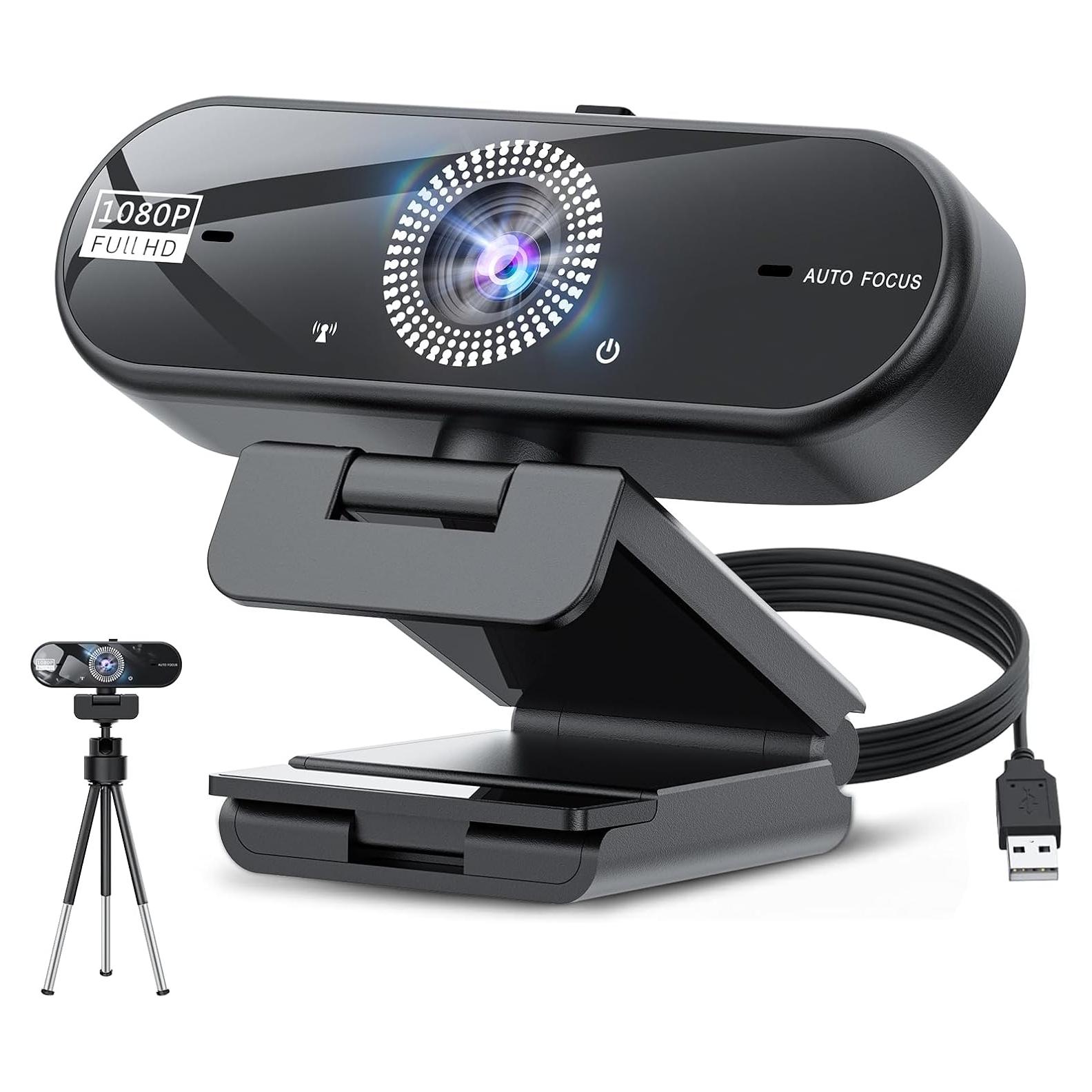 Cámara Web JMNGSHU W8 1080P Full HD con Micrófonos Dual