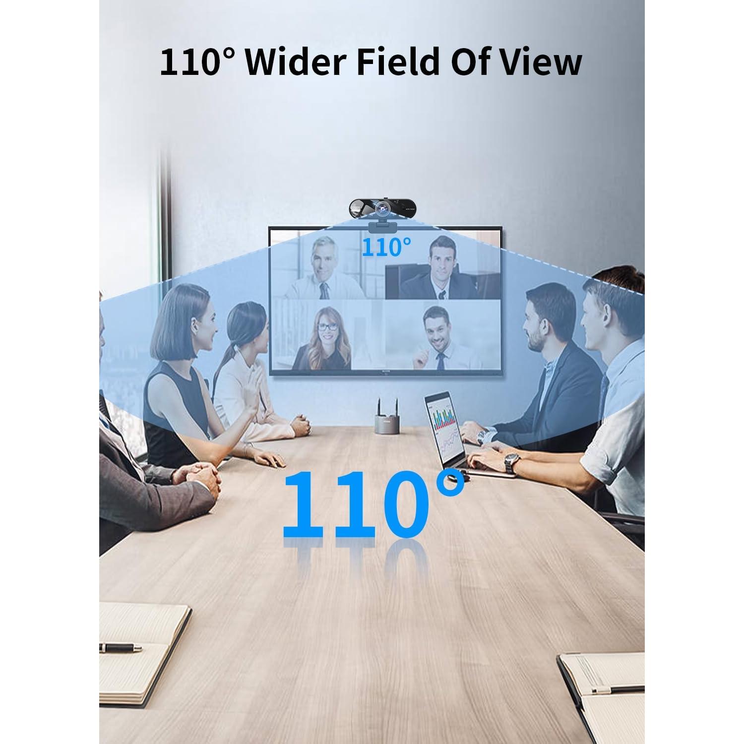 Cámara Web JMNGSHU W8 1080P Full HD con Micrófonos Dual
