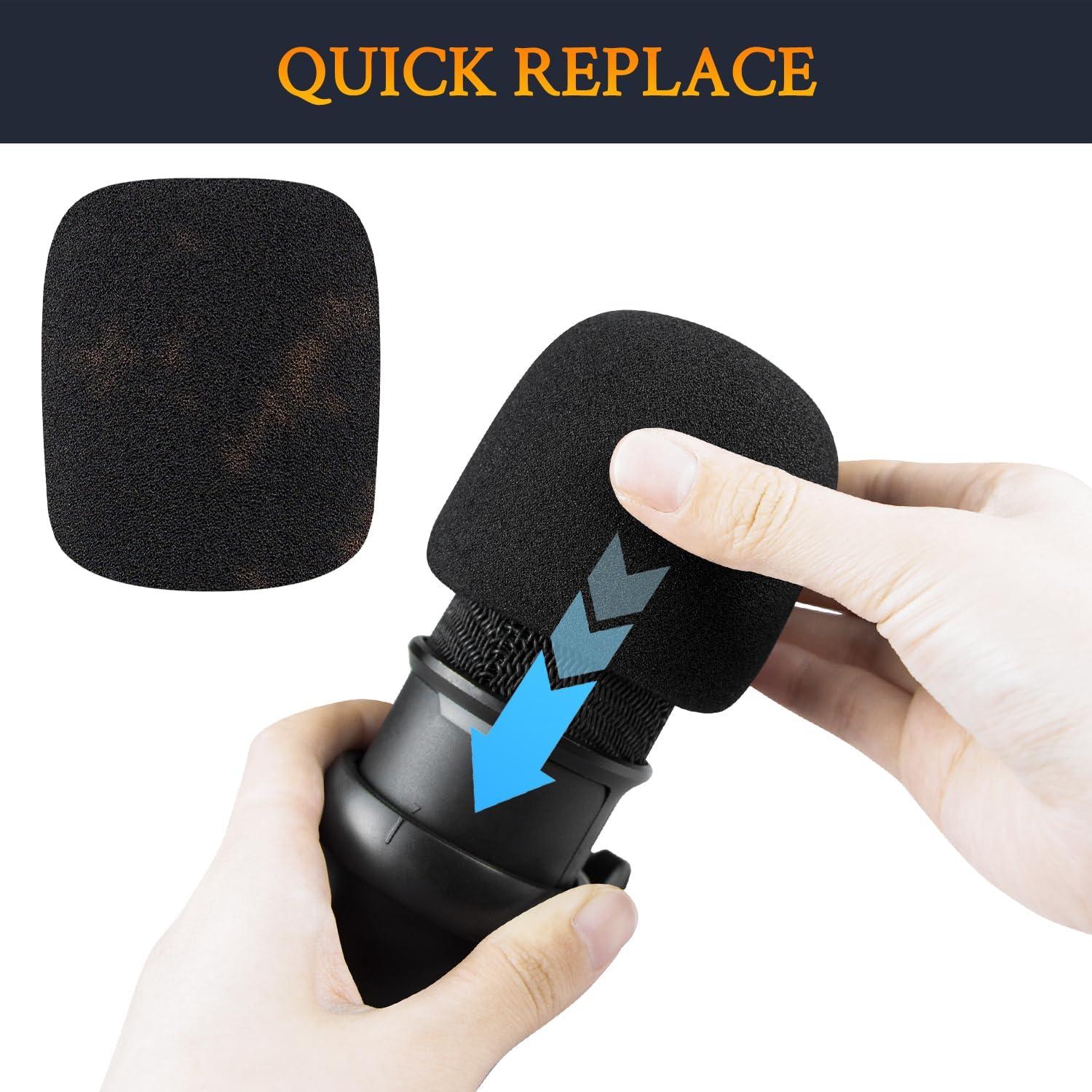 Filtros Pop para Micrófonos SOULWIT - 2 Pcs, Espuma Negra