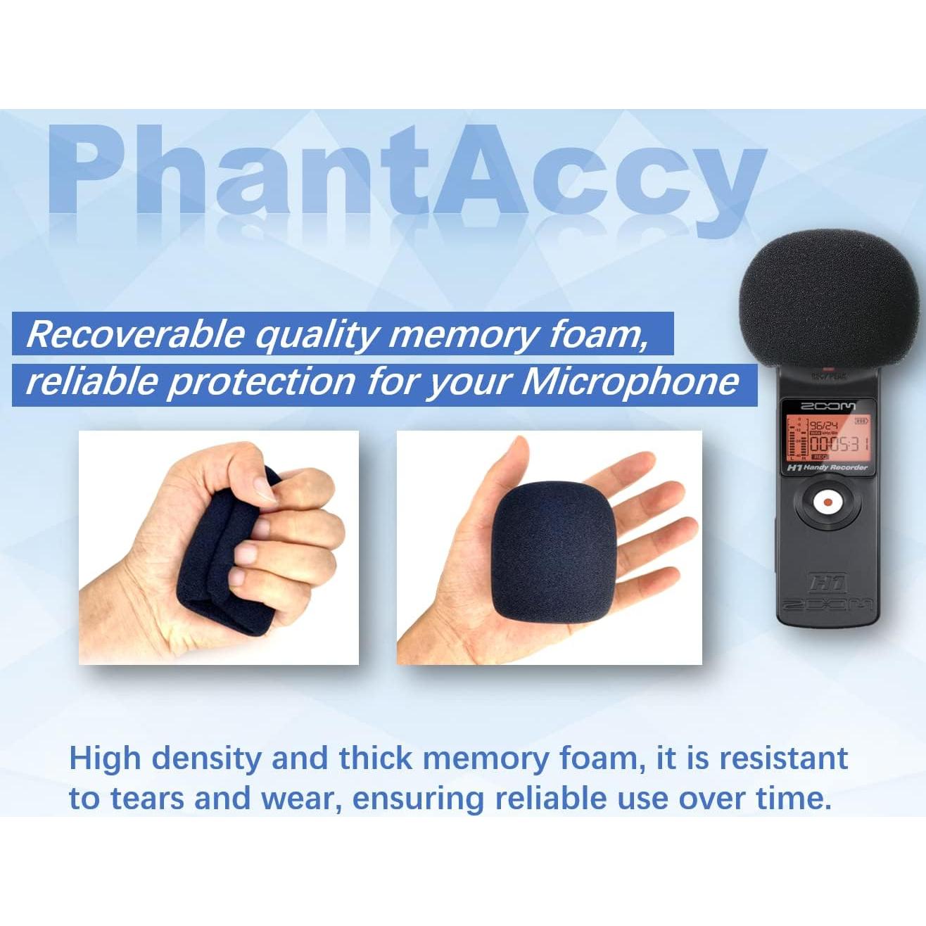 Combo Filtro Pop y Pantalla Viento PhantAccy para Zoom H1/H1n y Tascam DR-05/DR-05X