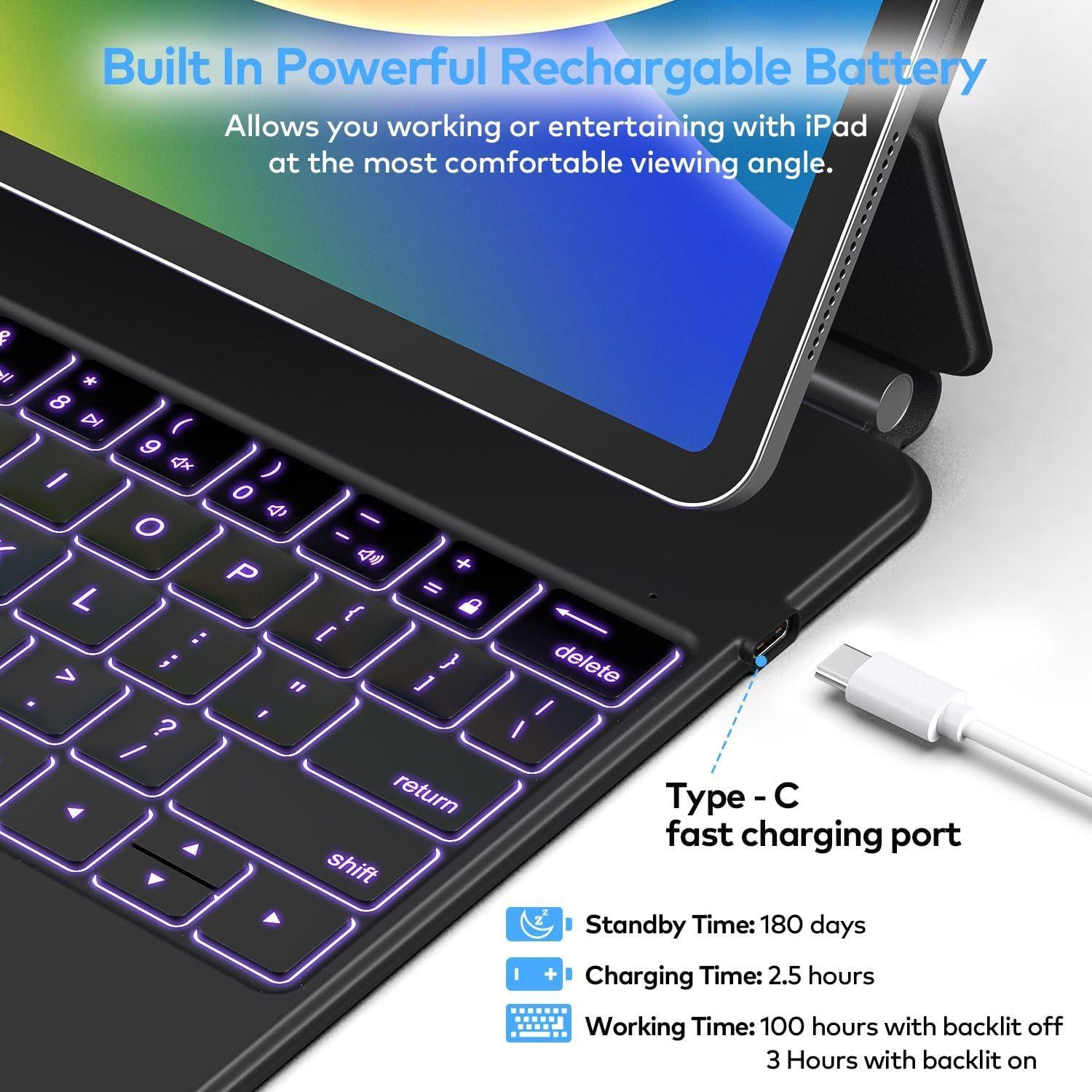 Funda Teclado Magnético para iPad Air/Pro 11" - Runelk
