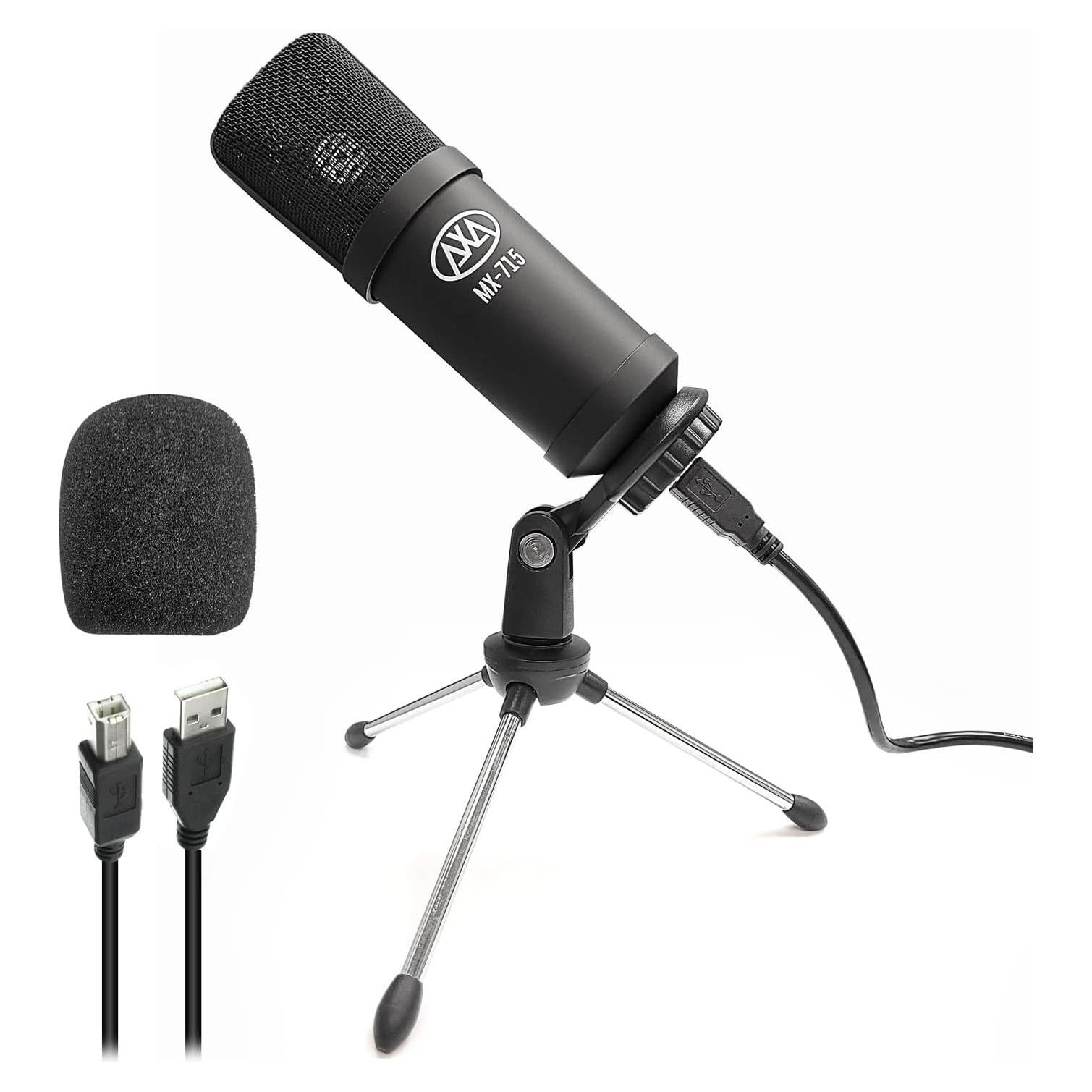Micrófono Vocal Condensador USB AxcessAbles MX-715 1.68m