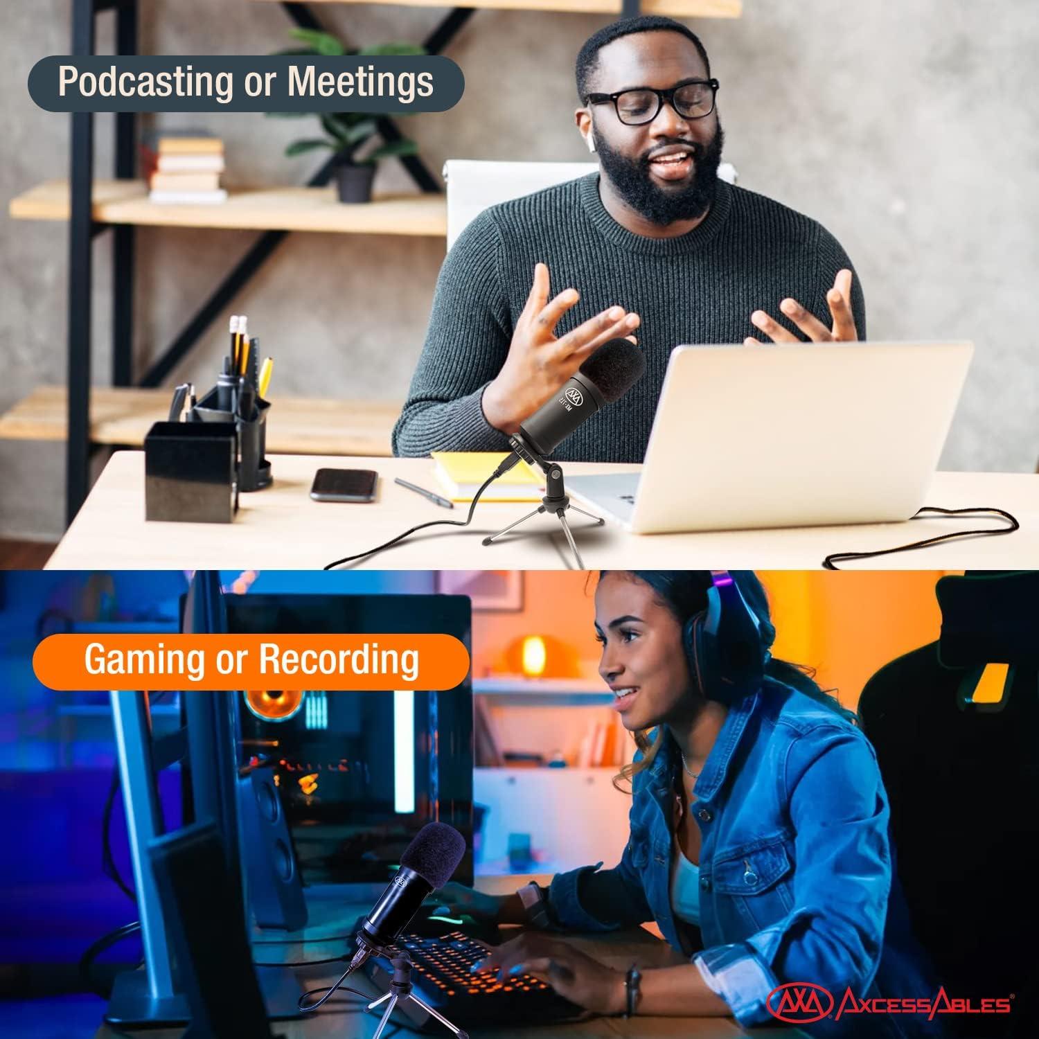 Micrófono Vocal Condensador USB AxcessAbles MX-715 1.68m