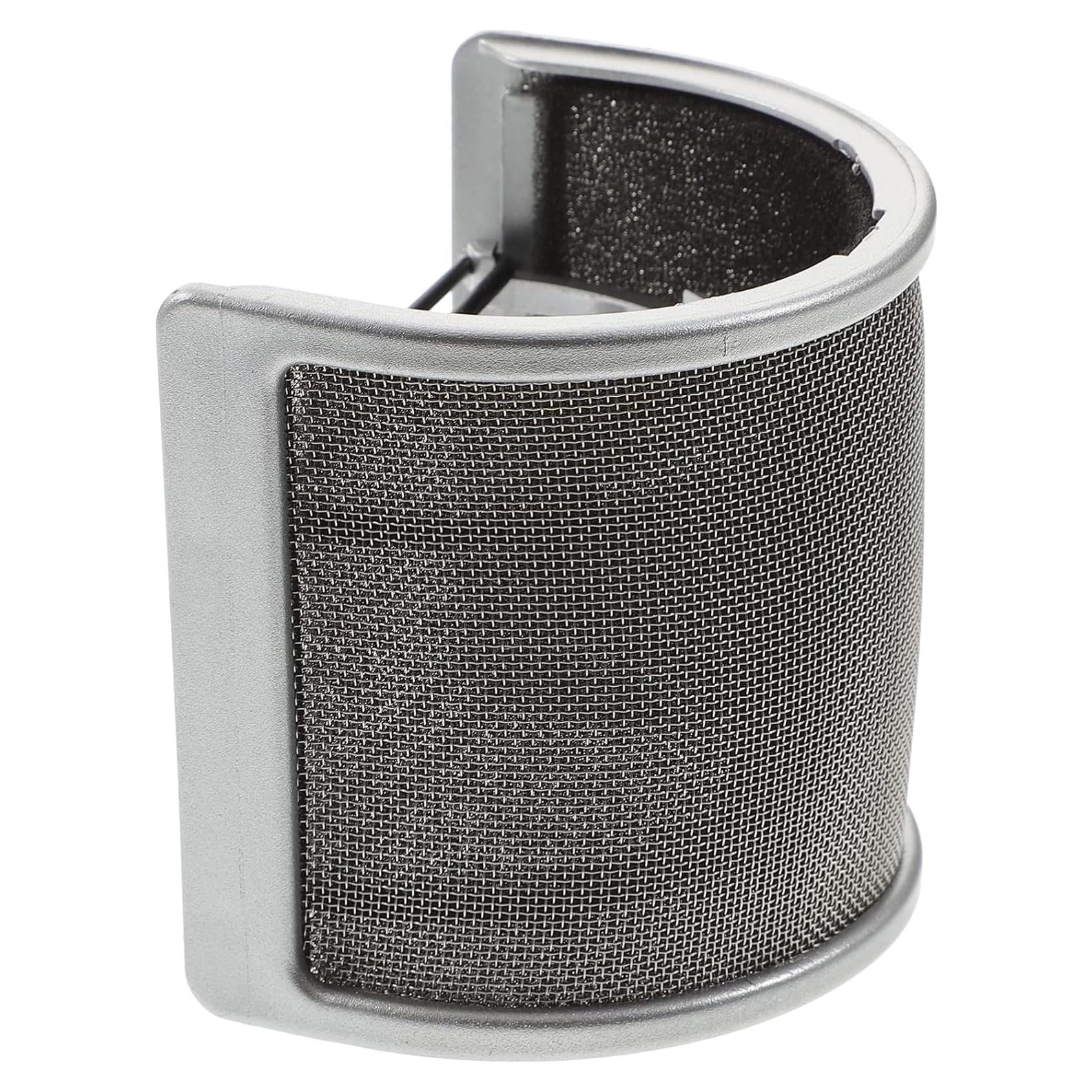 Filtro Pop Ajustable Milisten para Micrófono Plata 8x7.2cm