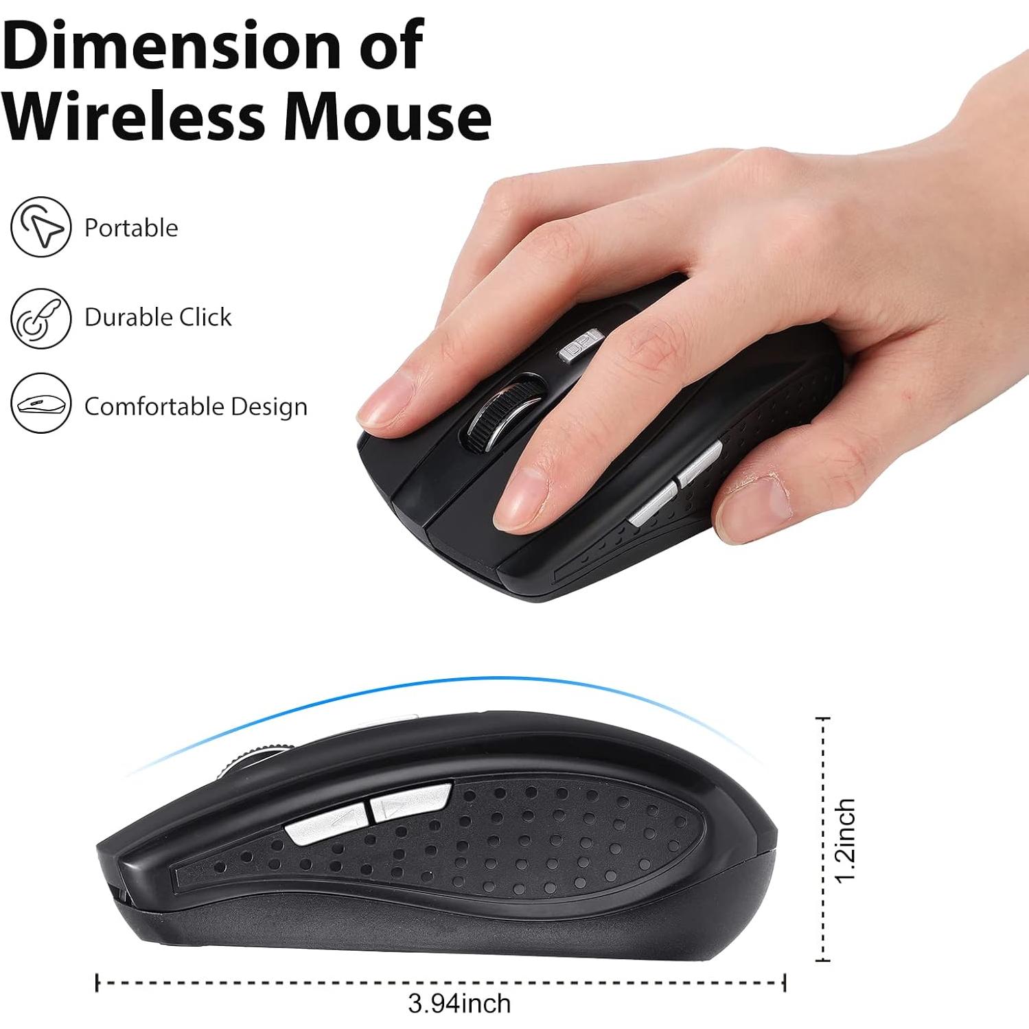 Paquete de 12 Ratones Inalámbricos Macarrie 1200dpi USB