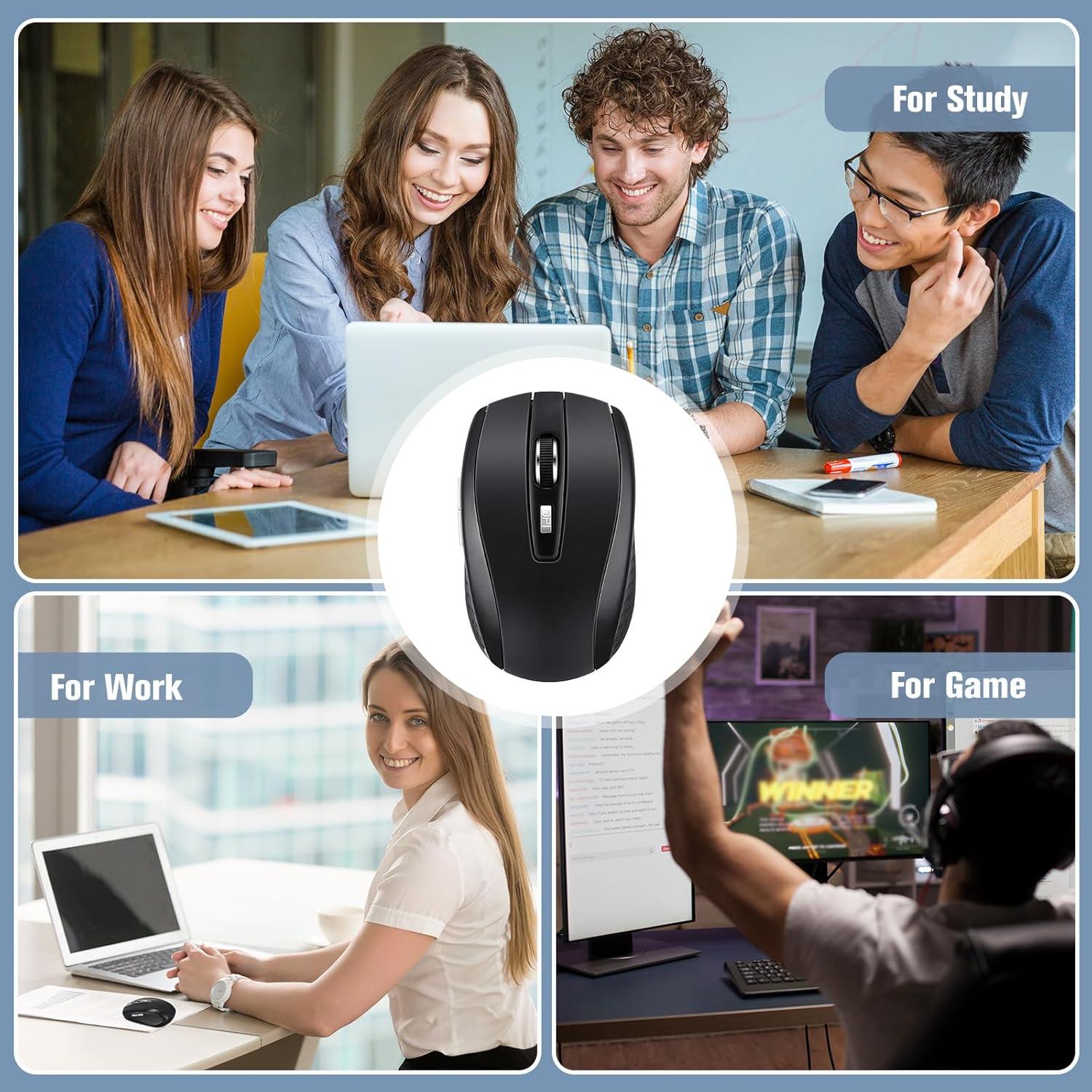 Paquete de 12 Ratones Inalámbricos Macarrie 1200dpi USB