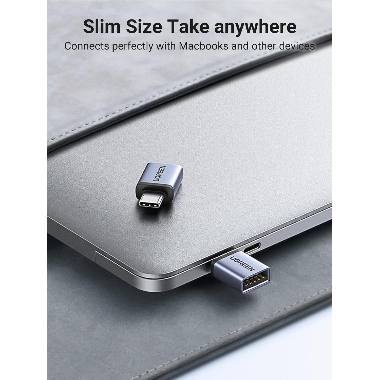 Adaptador USB a USB C UGREEN 10Gbps Gris 2 Pack