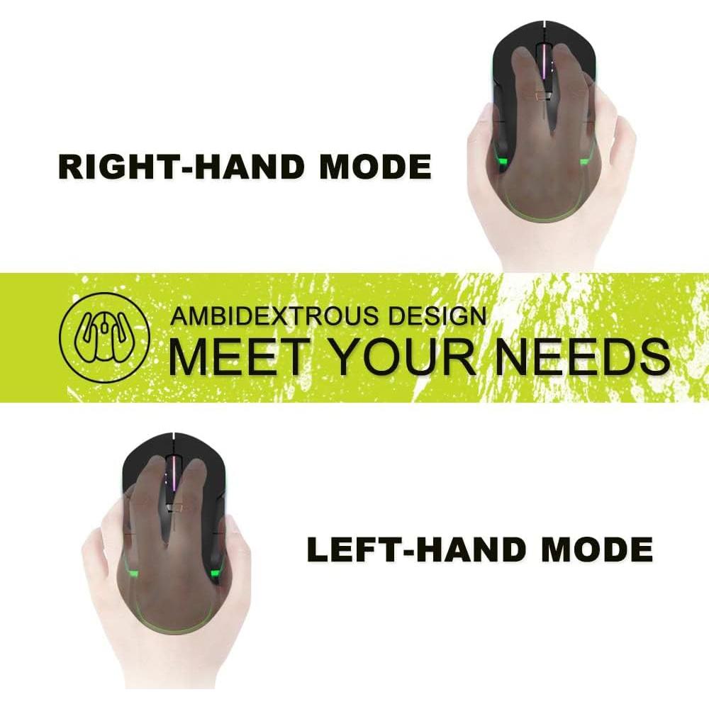 Ratón Gaming Inalámbrico Genérico 16000 DPI 8 Botones RGB