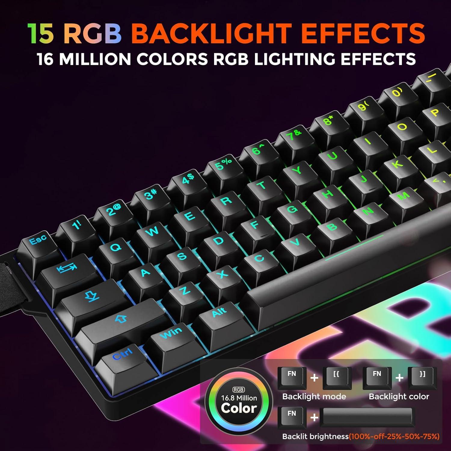 Teclado Gaming DAREU EK60 HE Compacto 60% RGB con Cable