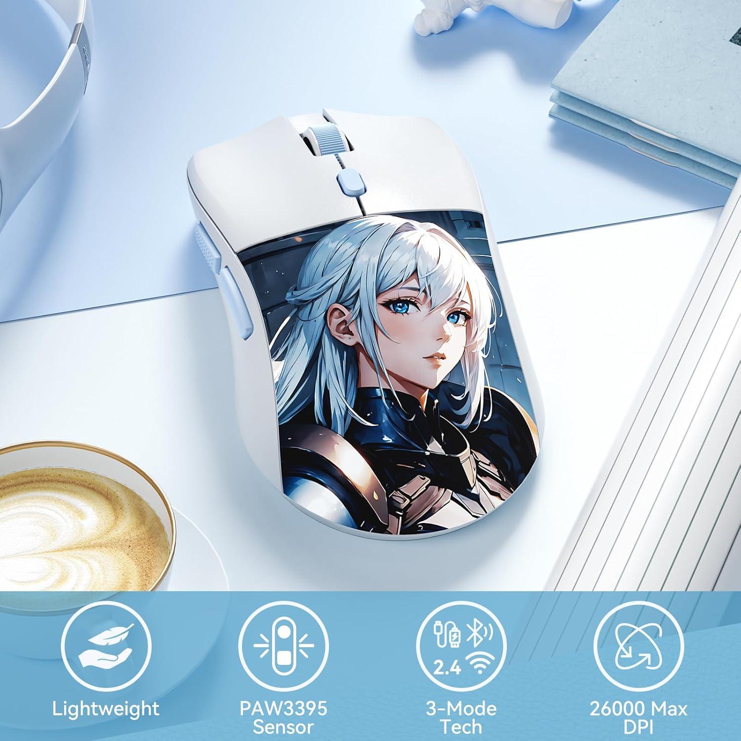 Ratón Gaming RisoPhy PAW3395 Inalámbrico 26K DPI 6 Botones