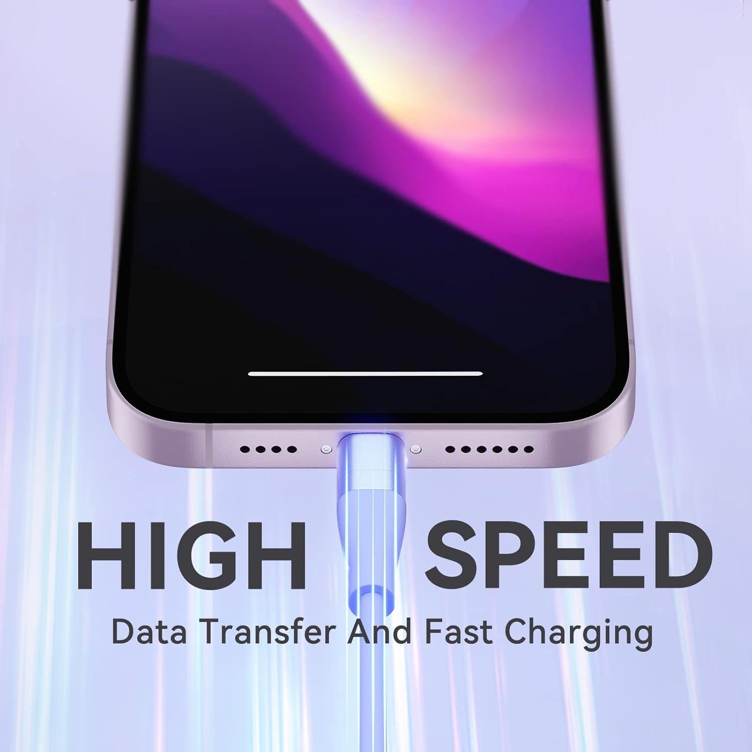 Cargador Lightning SwaggWood 10FT MFi para iPhone Multicolor