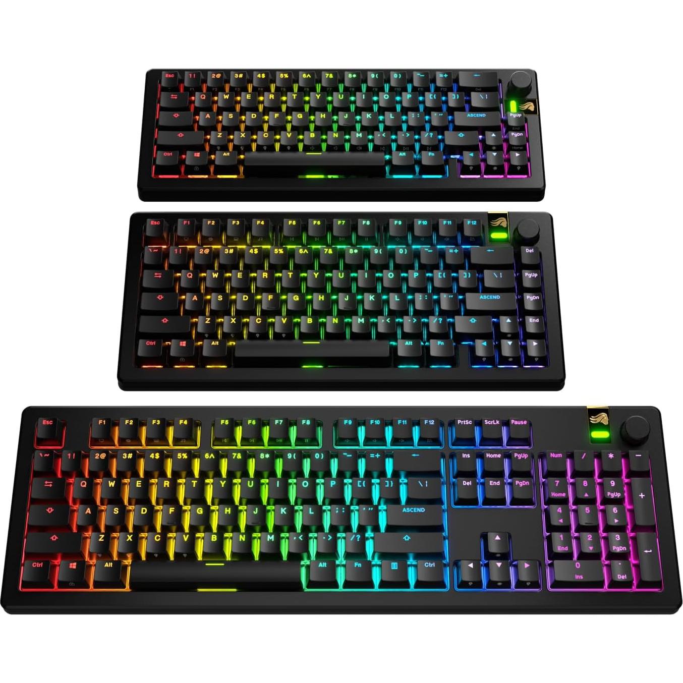 Teclas Retroiluminadas Glorious GPBT Negro para Teclados Mecánicos