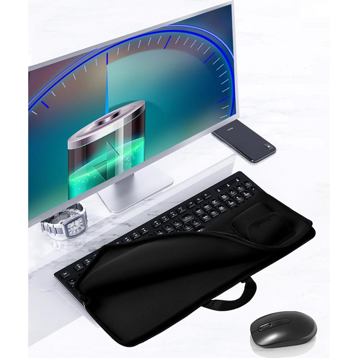 Funda de Teclado Logitech MK270 - Neopreno Impermeable Negro