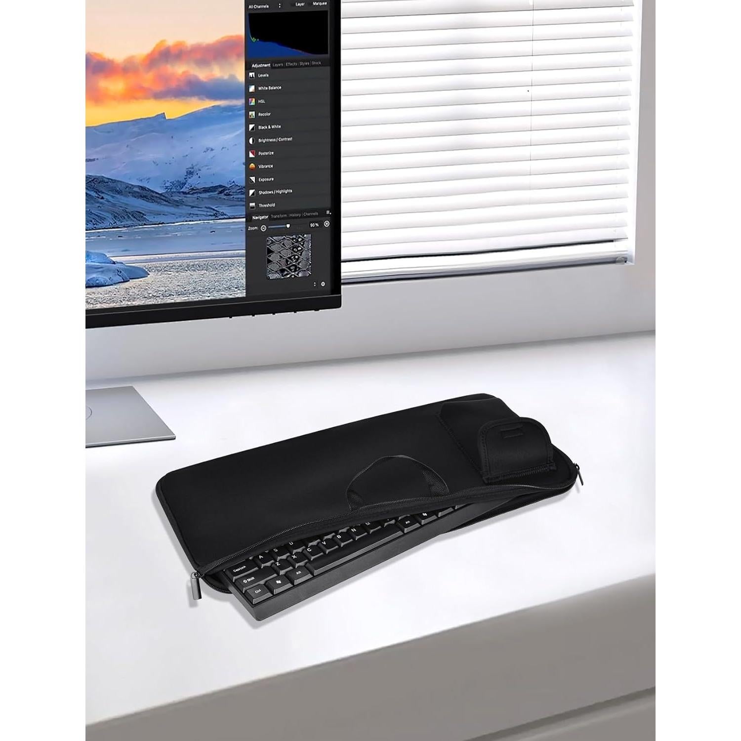 Funda de Teclado Logitech MK270 - Neopreno Impermeable Negro