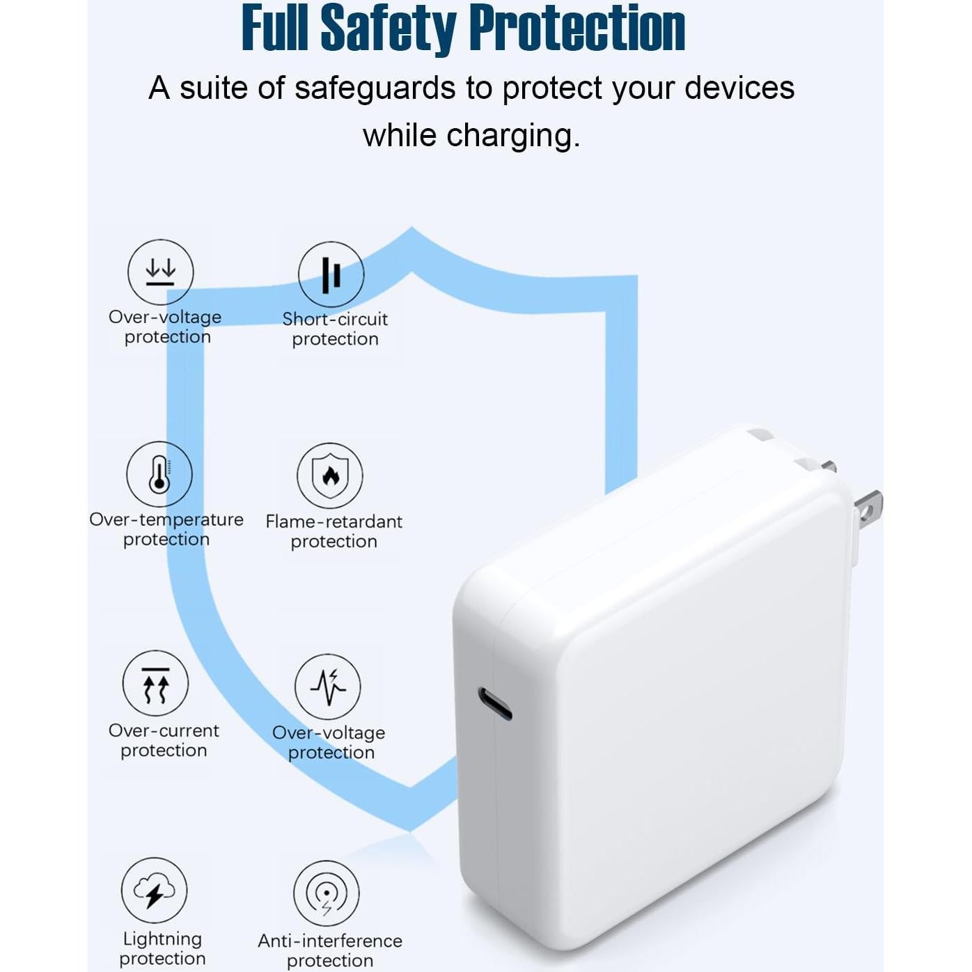 Cargador USB-C 120W Suprspc para MacBook Pro y Air