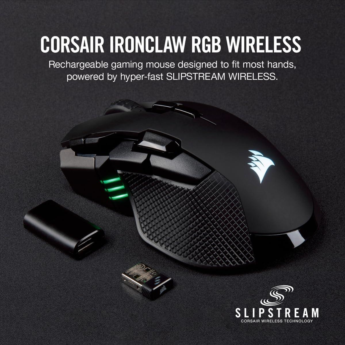 Ratón Inalámbrico Corsair IRONCLAW RGB 18000 DPI 10 Botones
