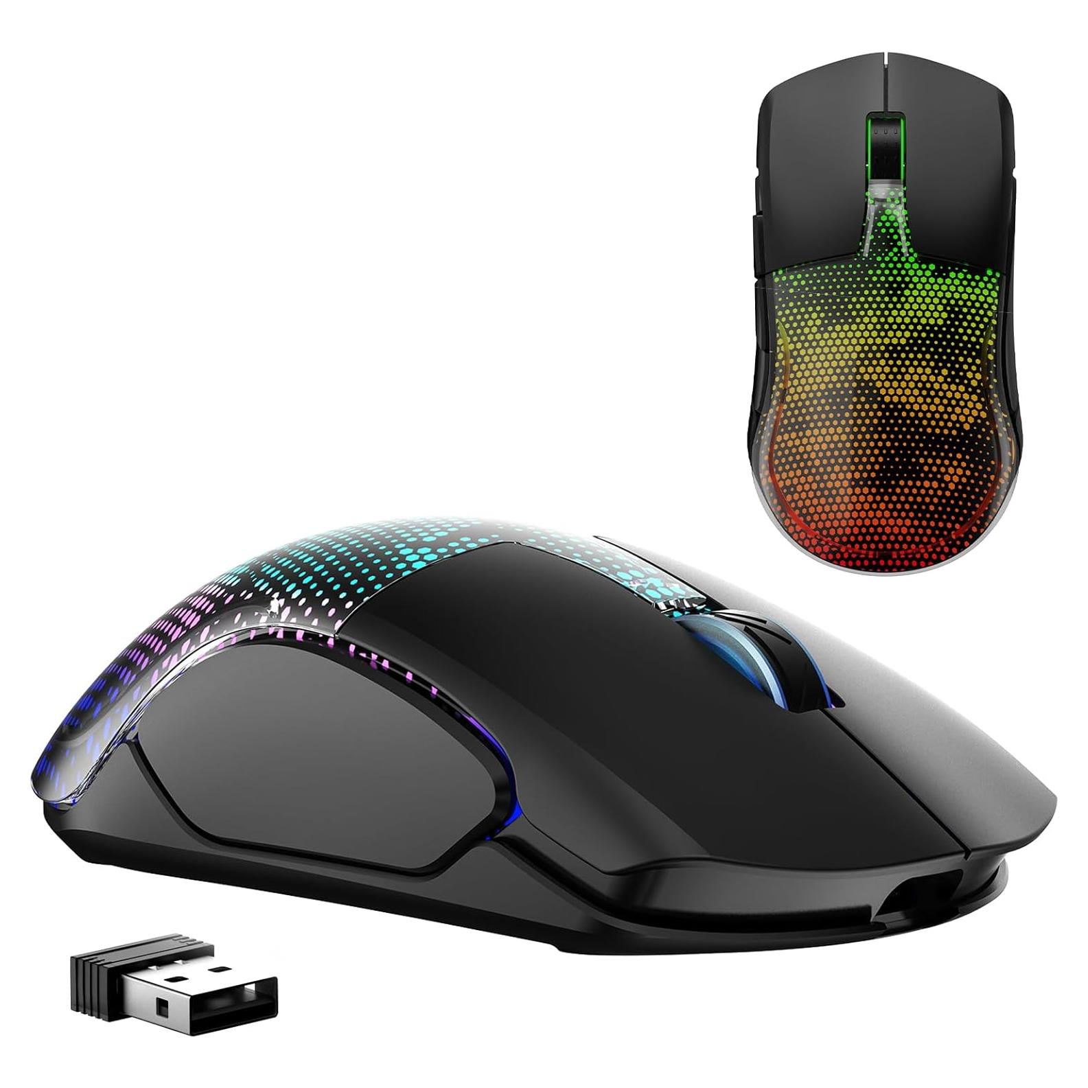 Ratón Gaming Inalámbrico FFJ Master02, 12000 DPI, RGB, 75h Batería