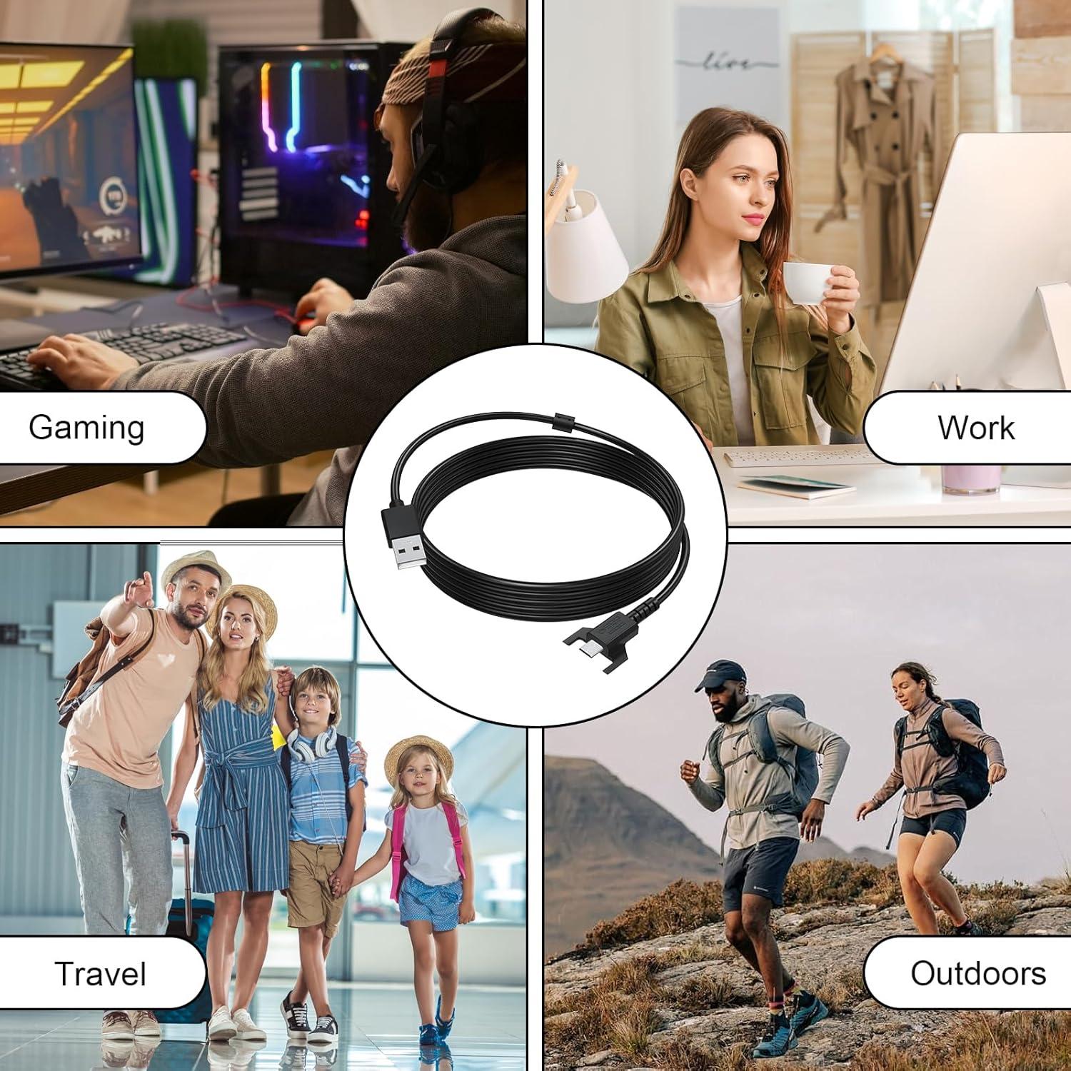 Cable de carga USB Micro para Logitech G403 G703 G900 1.8m