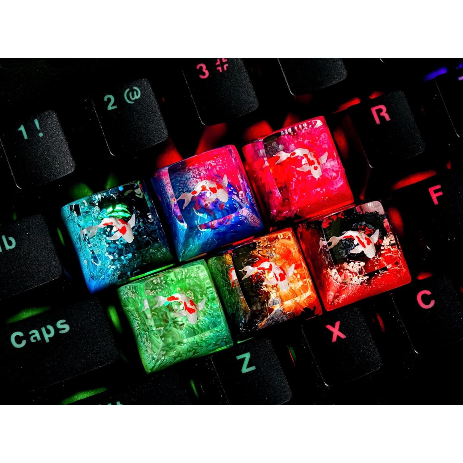 Teclas Artesanales Koi Rojo Otaku Kraft Cherry MX 1U