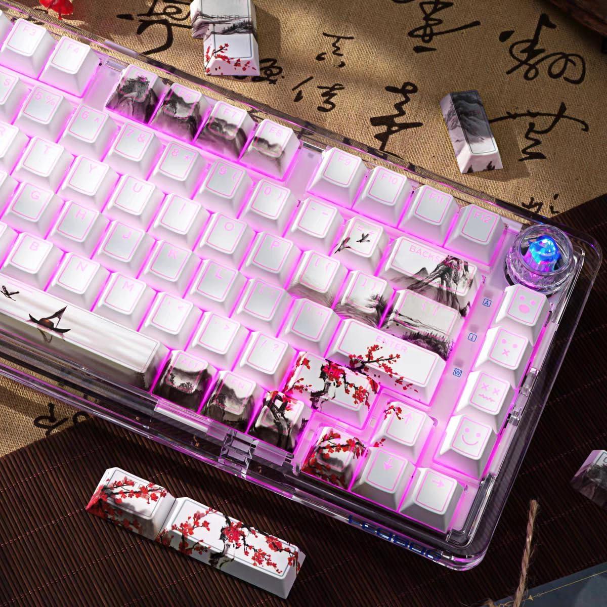 Juego de Teclas PBT Brillantes Sumgsn 142 Teclas Cherry MX