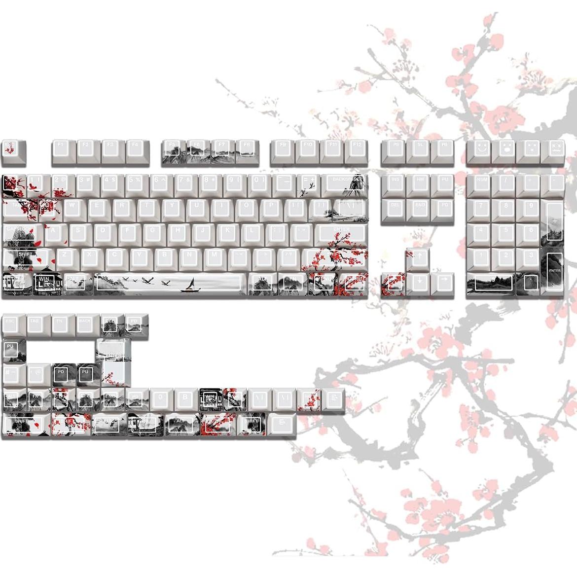 Juego de Teclas PBT Brillantes Sumgsn 142 Teclas Cherry MX