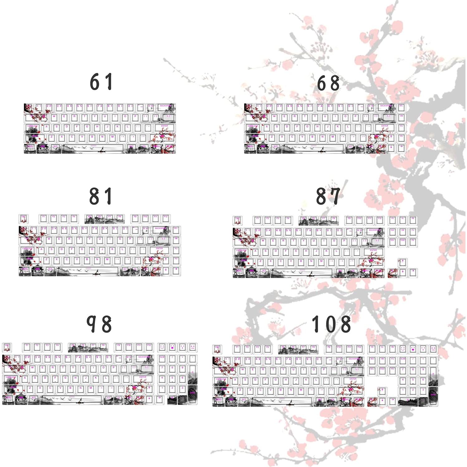 Juego de Teclas PBT Brillantes Sumgsn 142 Teclas Cherry MX