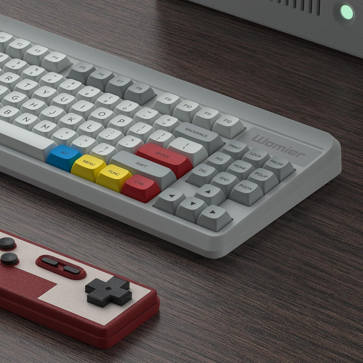 Juego de Teclas Mecánicas Dagaladoo PBT 131 Teclas Gris/Azul/Rojo