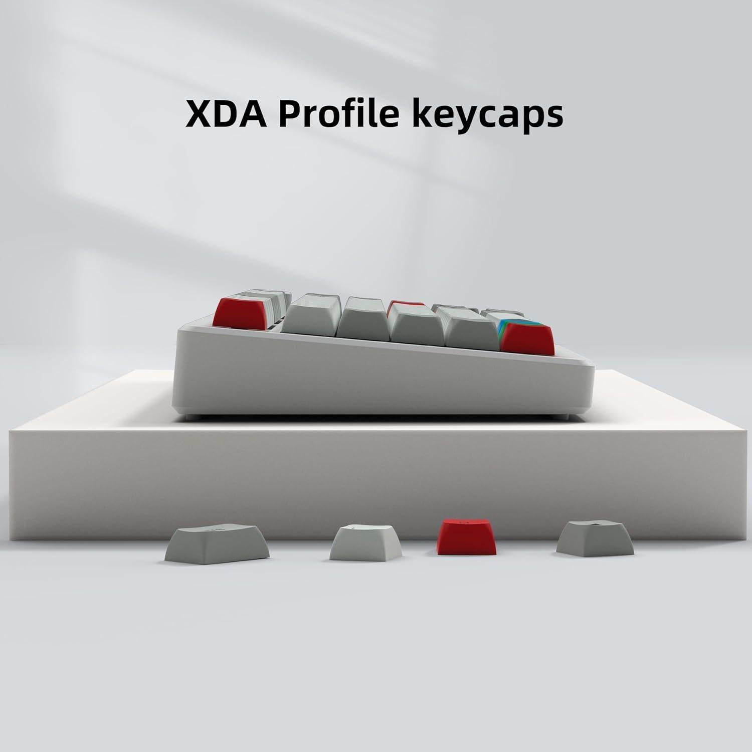 Juego de Teclas Mecánicas Dagaladoo PBT 131 Teclas Gris/Azul/Rojo