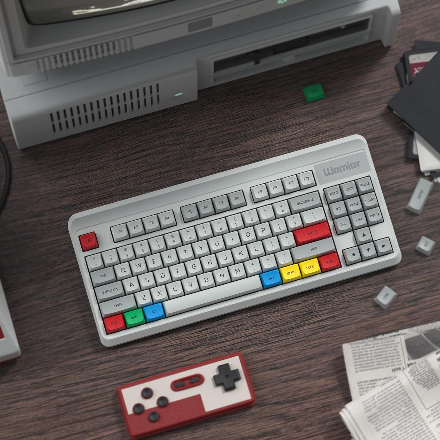 Juego de Teclas Mecánicas Dagaladoo PBT 131 Teclas Gris/Azul/Rojo