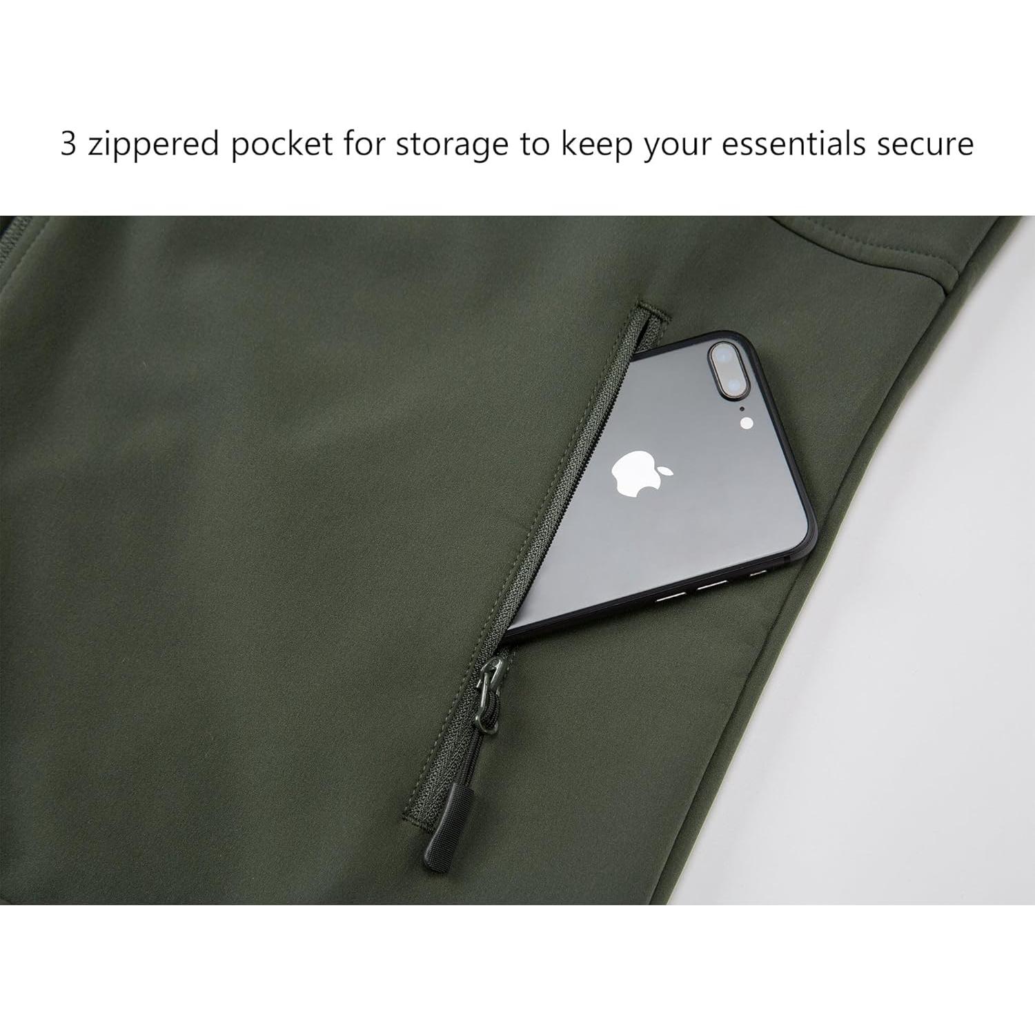 Chaleco de golf Willit para hombre, softshell verde XXL