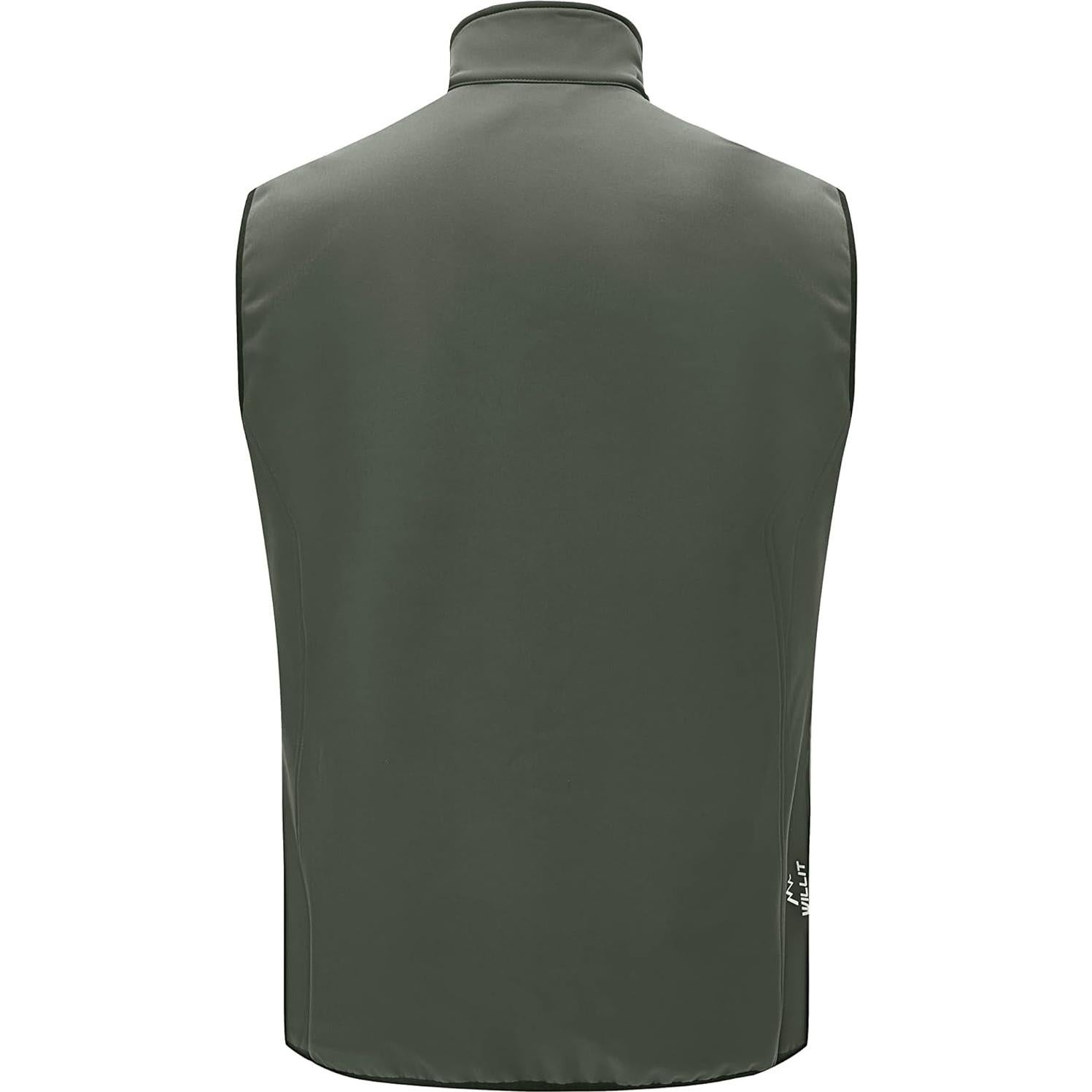 Chaleco de golf Willit para hombre, softshell verde XXL