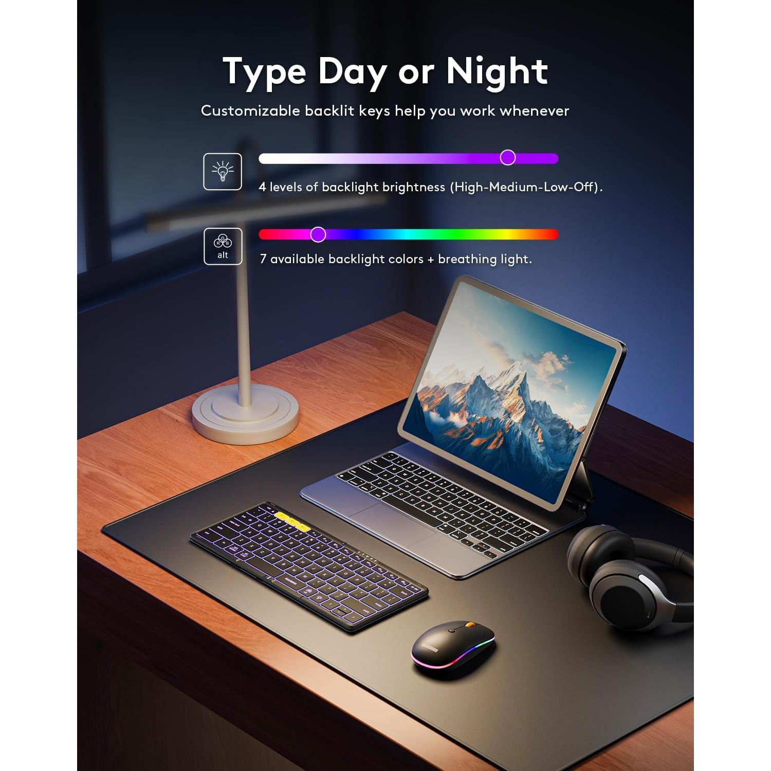 Combo Teclado y Ratón Plegables Samsers KM08X Retroiluminado