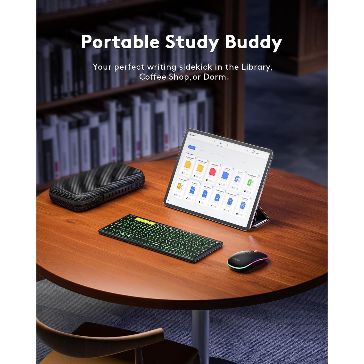 Combo Teclado y Ratón Plegables Samsers KM08X Retroiluminado