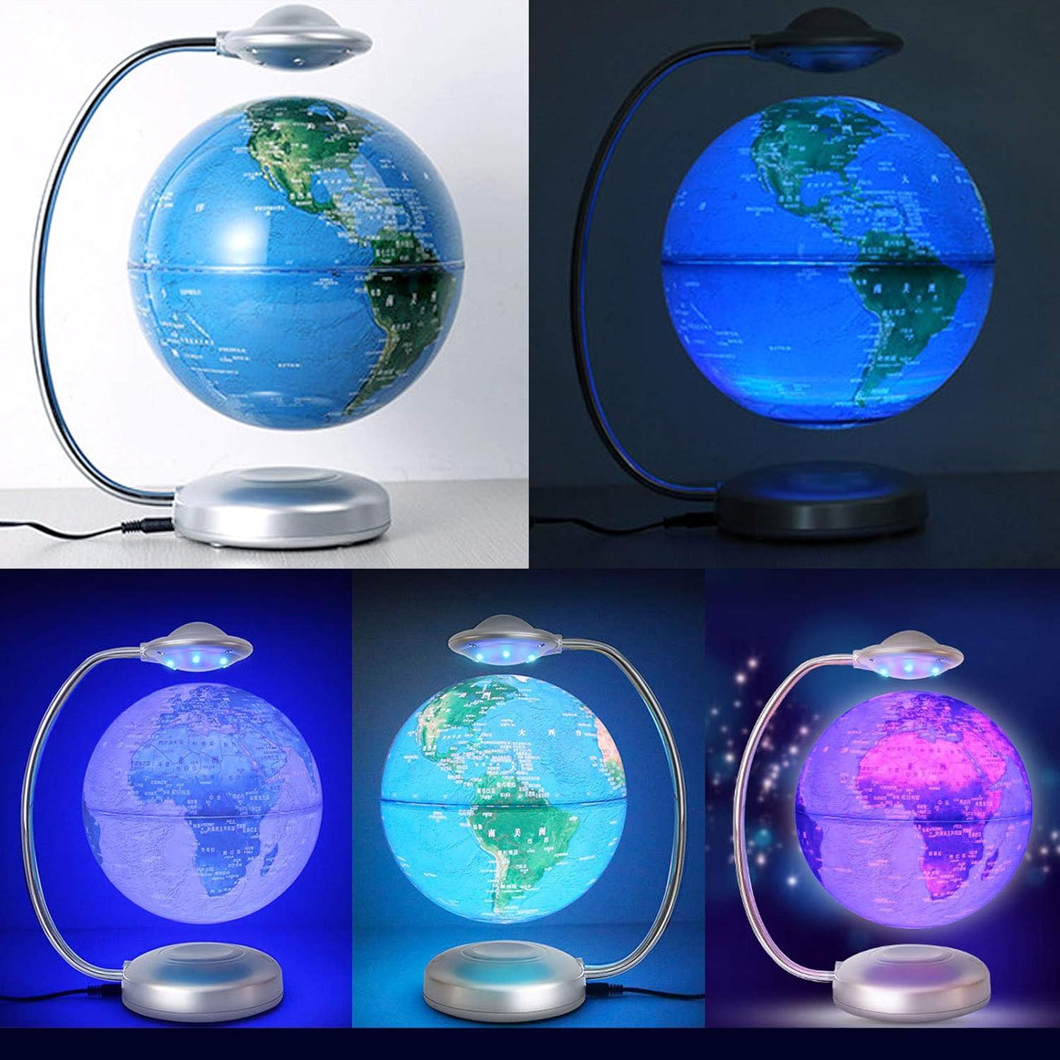 Globo Flotante RNUIE 20 cm LED Rotación 3D Mapa del Mundo