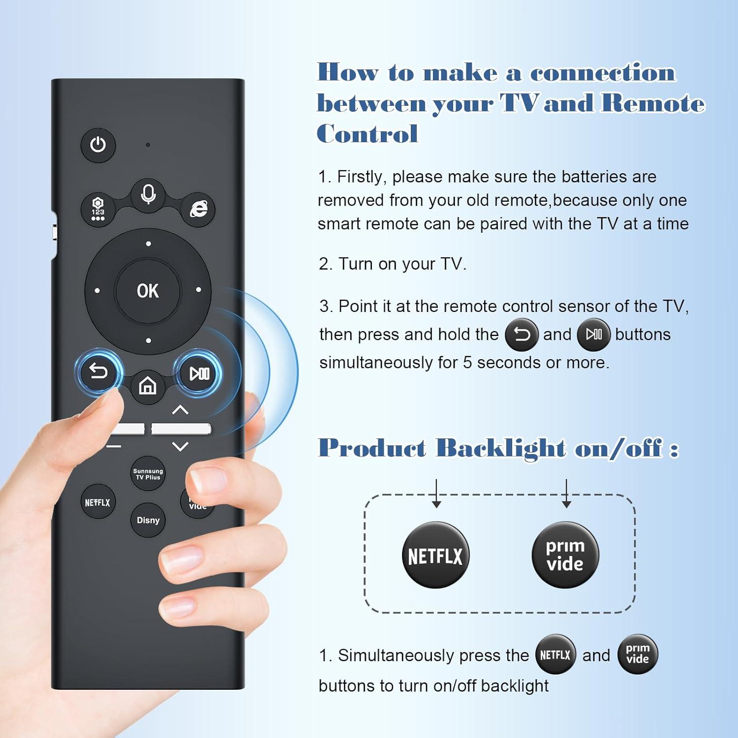 Control Remoto Universal Samsung Smart con Teclado Retroiluminado