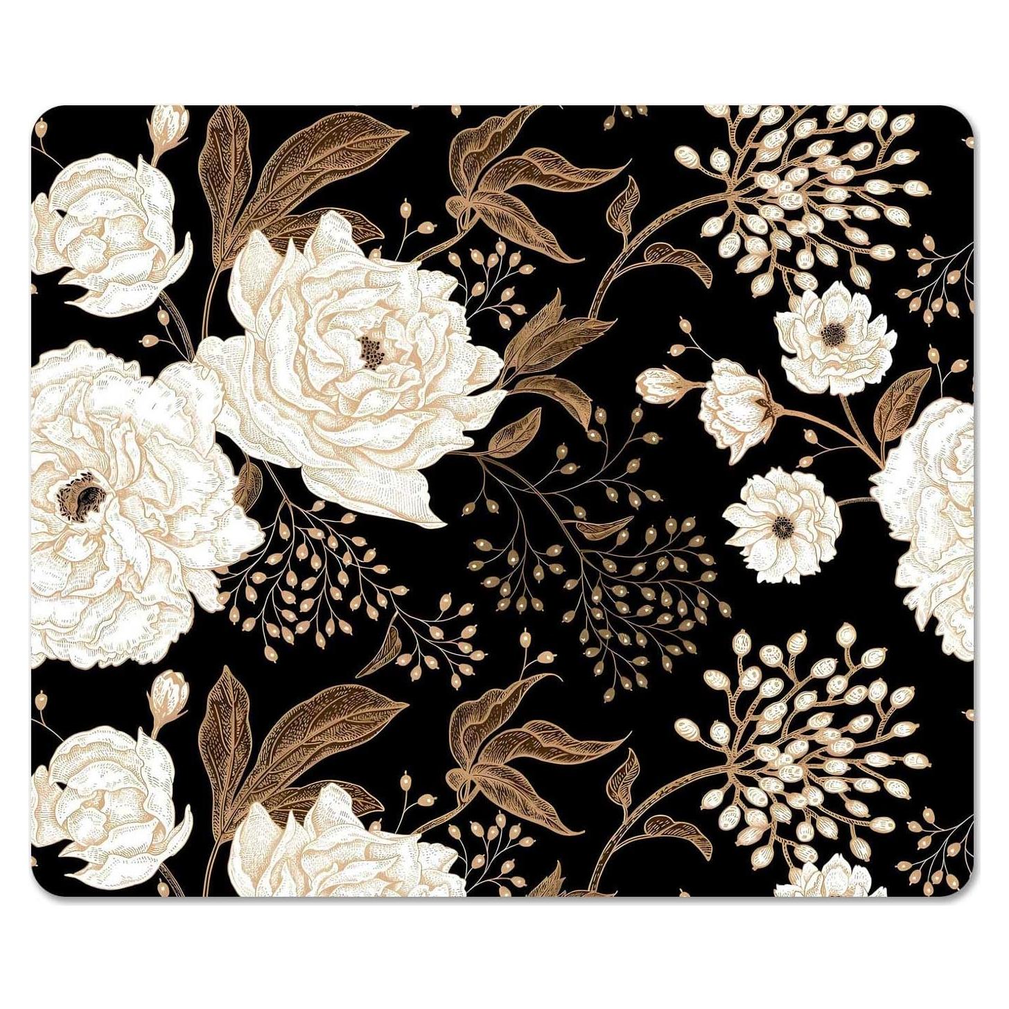 Alfombrilla de Ratón Floral Genérico Peonías y Rosas 24.1x20.1cm