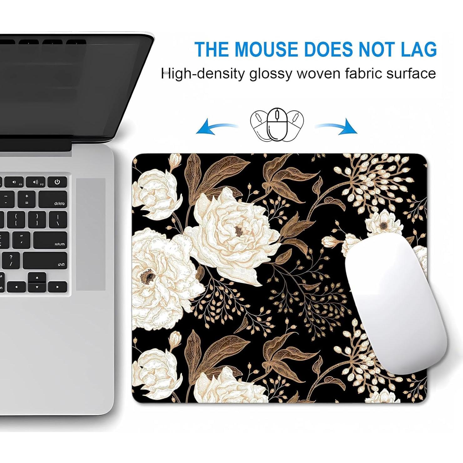 Alfombrilla de Ratón Floral Genérico Peonías y Rosas 24.1x20.1cm