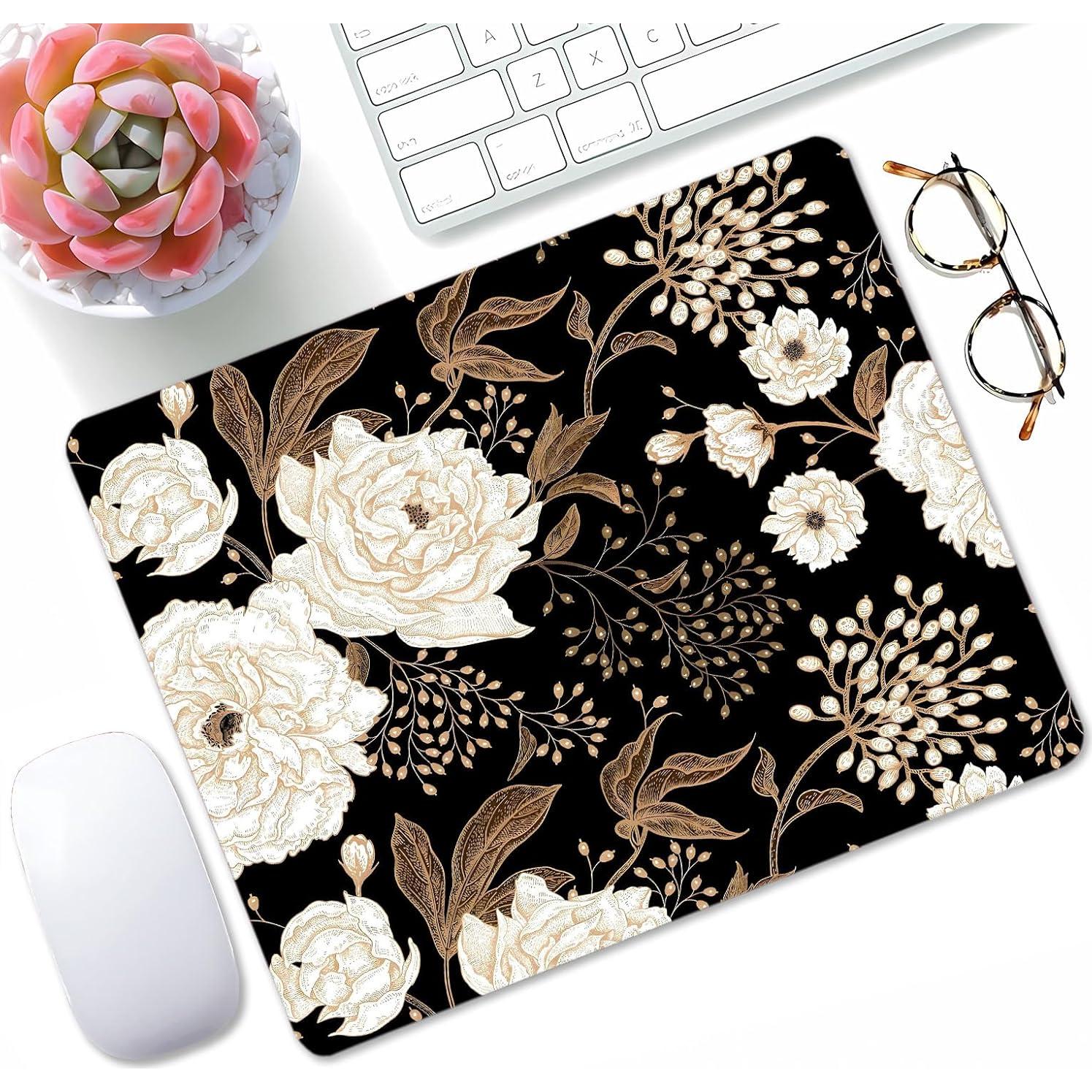 Alfombrilla de Ratón Floral Genérico Peonías y Rosas 24.1x20.1cm