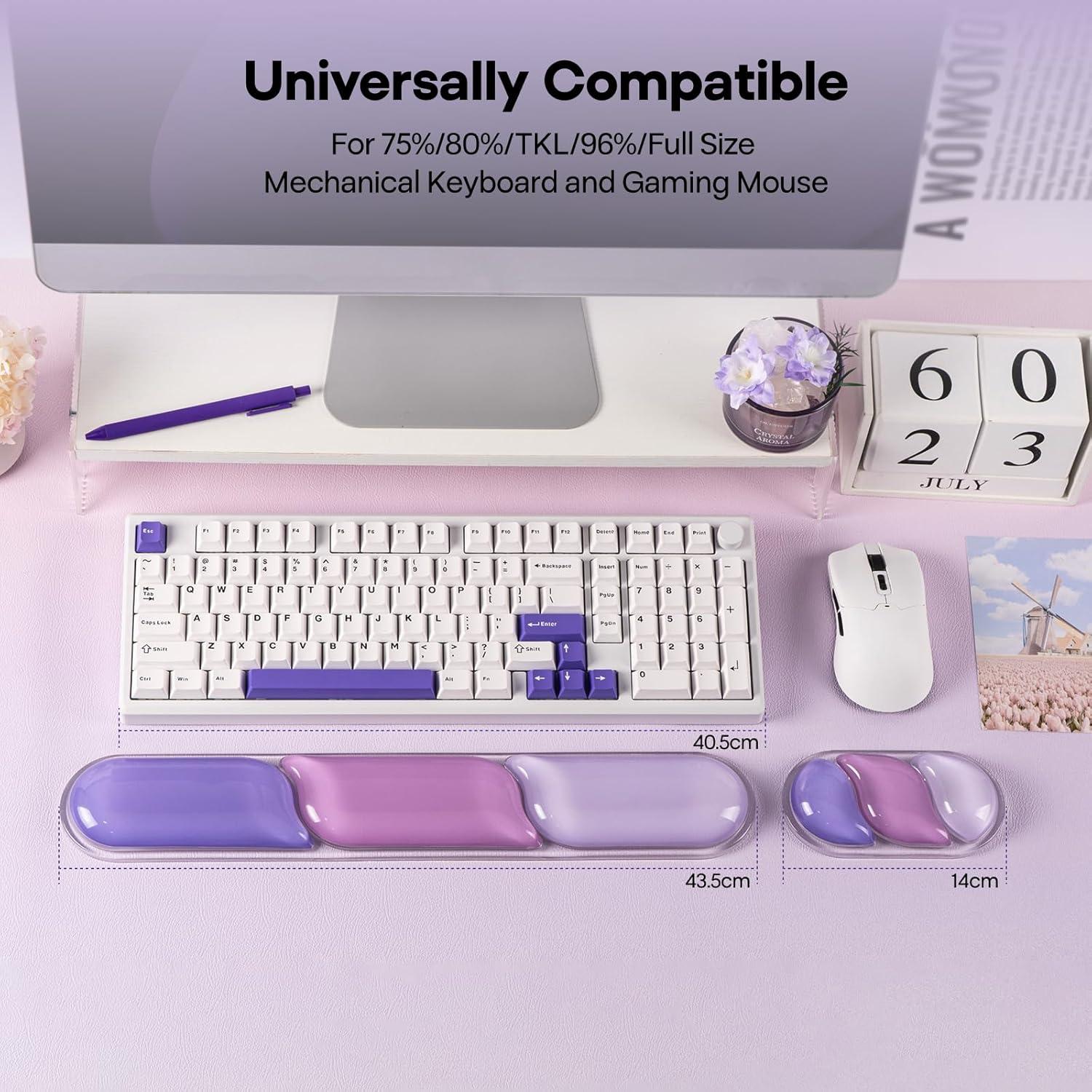 Reposamuñecas de Gel EPOMAKER CloudGel Púrpura 43.5x7.5cm