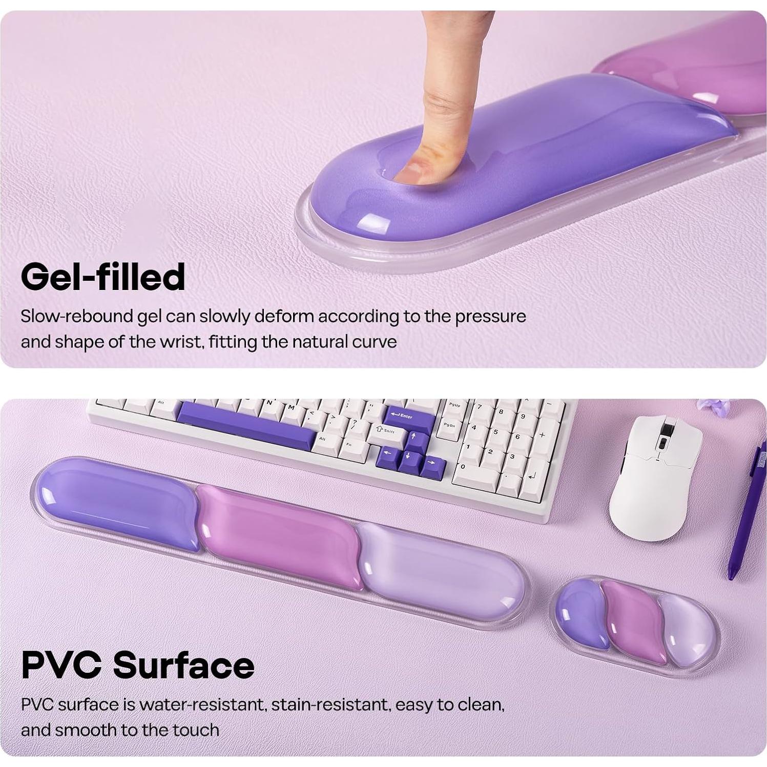 Reposamuñecas de Gel EPOMAKER CloudGel Púrpura 43.5x7.5cm